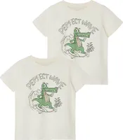 NAME IT 2er-SET T-Shirt Print Design Lockeres Rundhals Shirt Größe: 92