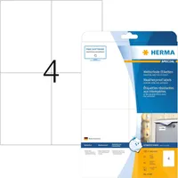 40 HERMA wetterfeste Folienetiketten 4598 weiß 105,0 x 148,0 mm