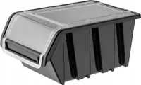KADAX box na nářadí "Gusum", úložný box s poklopem z PP plastu, černý, 1 kus, 49x29,8 cm