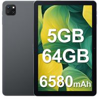 OSCAL Tablet 10 Zoll, 5GB RAM+64GB ROM(1TB erweiterbar), 6580mAh Akku, HD IPS-Bildschirm, Android 12, WiFi, Bluetooth 4.1, Pad60(2023), Grau