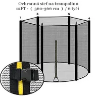 Proki | Ochranná sieť na trampolínu 366 cm - 6 tyčí PRO-212-6