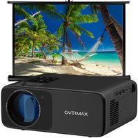 LED projektor Overmax Multipic 4.2, nativní rozlišení Full HD 1080p, úhlopříčka projektoru až 200", domácí kino 4500 lumenů, 110 W, Wi-Fi 5GHz, Bluetooth, 16:9, 4:3, 4 objektivy, elektronický zoom