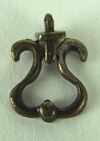 Miniatur Schlüssel auf Ring aus Metall Für 1:12 Puppenstuben. goldfarben 