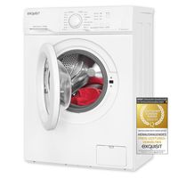 Exquisit Waschmaschine WA56110-020E | 6 kg Fassungsvermögen | Energieeffizienzklasse E | 9 Waschprogramme | Kindersicherung | Startzeitvorwahl
