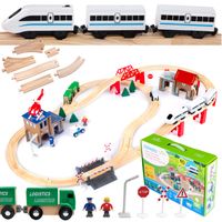 Spielzeug-Eisenbahn Holeisenbahn Kinder Zug Set 89 Teile 11222 
