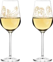 Ritzenhoff Wein-Ensemble Weißweinglas-Set Burkhard Neie, Dionysos & Ariadne / Zeus & Leto, Kristallglas, 364 ml, 3410001