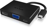 ICY BOX IB-DK4032-CPD USB Type-C Adapter [1x USB, 1x USB TYP-C, 1x VGA]