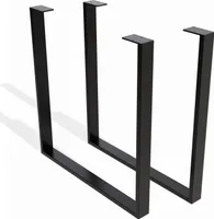 1xPaar sossai® Tischkufen in Schwarz 70x72cm TKW0