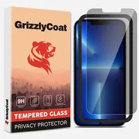 GrizzlyCoat Easy Fit AntiSpy  Apple iPhone 14 Plus Panzerglas Gehärtetes Glas Displayschutz Privacy - Hüllenfreundlich + Applikator