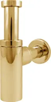 Design Siphon Geruchverschluss für Waschbecken universal Gold Messing