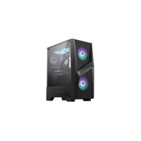 MSI MAG FORGE 100R - Midi Tower - PC - Czarna - Przezroczysta - ATX - micro ATX - Mini-ITX - Szkło hartowane - Gaming