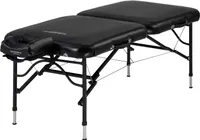 Master Massage 76cm Stratomaster™ Mobile Massageliege Massagetisch Paket mit NanoSkin™ & Klappbarem Aluminiumgestell-Schwarz