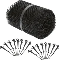 MONZANA® Dachrinnenschutz 12m inkl. 32 Befestigungsclips wetterfest Laubschutz Regenrinne Laubfang zuschneidbar schwarz