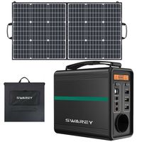 Tragbare Solargenerator Stromerzeuger Solarpanel USB Akkuladegerät LED 