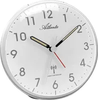 Atlanta 1828/19 Wecker Funk Funkwecker silbern Licht Snooze leise ohne Ticken