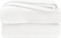heimtexland ® Kuscheldecke SUPER SOFT Wohndecke Uni Flanell  Decke XXL Pärchen Sofadecke Typ380 Weiß 240 x 220 cm