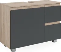 Vicco skrinka pod umývadlo J-Shape, 80 x 60,8 cm, Sonoma/antracit