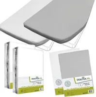 Dexitex - Spannbettlaken Wohnmobil 4er Set- 2 Spannbettlaken(1 Weiß + Grau)  + 2 Molton - französische Bettwäsche - für Matratze Wohnmobil-