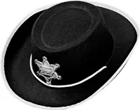 Schwarzer Sheriff Cowboy Hut für Kinder