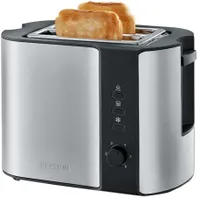 SEVERIN 2-Scheiben-Toaster AT 2589 800 Watt Edelstahl / schwarz