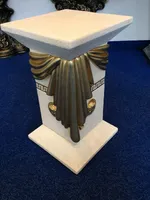 Säule Mäander Style Dekosäule 55cm Griechische Antik Säule Barock Rokoko Podest Handbemalt