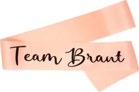 Oblique Unique Schärpe Team Braut JGA Junggesellinnenabschied Hen Party Bride to be Lachs farben