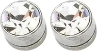 1 Paar Eisen-Ohrhänger, starke magnetische Gesundheit, durchbohrt, runde magnetische Eisen-Ohrhänger, Ohrringe, Geschenk für Frauen-Weiß