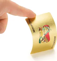 Gold Pokerkarten Spielkarten aus PVC Kunststoff-Karten Poker Plastik Deck wasserdicht goldene Folie