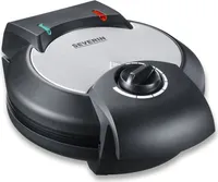 Waffeleisen Waffelautomat SEVERIN WA 2103 1300 W Edelstahl-gebürstet schwarz WA 2103 aus Edelstahl, gebürstetschwarzsilber Waffeleisen Waffelautomat Herzwaffeleisen Doppelwaffeleisen