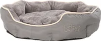 Dehner Lieblinge Hundebett und Katzenbett Sammy, oval, ca. 57 x 52 x 14 cm, Polyester, grau