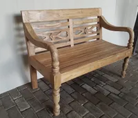 2 Sitzer Gartenbank Kasar 120 cm Sitzbank Bank Gartenmöbel Garten Teakholz