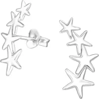 Ohrstecker mehrfach: Ohrringe Silber 925 „Sterne“