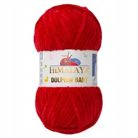 Himalaya Dolphin Baby Wolle 80352 Dunkelrot – Weiches & Dickes Polyester Garn – Perfekt für Häkeln, Stricken & Amigurumi