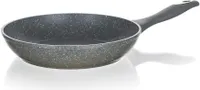 Banquet Granite GREY 24CM 40050624 Bratpfanne, 24 cm max. Durchmesser, Aluminium, Induktionsherd-geeignet, Antihaftbeschichtung