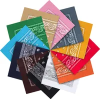 Kurtzy Baumwolle Bandana Set (12er Pack) - Multifunktionale Große Paisley Bandana Kopftücher Damen, Männer und Kinder - Taschentuch/Halstuch