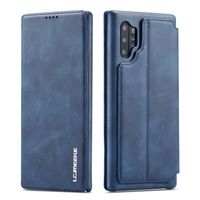 Samsung Note 10+ Plus Hülle, Slim Leder Handyhülle Magnetverschluss Klappetui Ledertasche Schutzhülle für Samsung Galaxy Note 10 Plus Blau