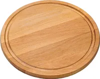 Kesper Fleischteller mit Saftrille, Buche, Ø 25 cm, natur