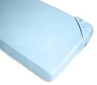 Baumwoll Jersey Spannbetttücher für Babys 70 x 140 cm,  Hellblau