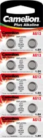 Camelion AG13 / LR44 / A76 Knopfzelle Alkaline Alkali Batterie, 10-er Pack, Lange Haltbarkeit (Haltbarkeitsdatum markiert)