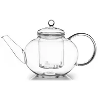 Jumbo Teekanne XXL Dimono® aus Borosilikat-Glas mit Tee-Filter / Sieb - Schöne Design Glaskanne 1500ml