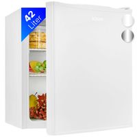 Bomann Mini Kühlschrank 42L Nutzinhalt, Getränkekühlschrank klein für Büro, Camping und Gaming, kleiner Kühlschrank leise 39 dB, Minibar mit wechselbarem Türanschlag, 51x 45 x 45 cm - KB 7346 weiß