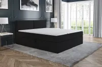 Boxspringbett NOX 160x200 mit 2 Bettkästen, Bonell-Matratze und Topper. Möbel vom Hersteller- Handarbeit! Bett Komplett-Set mit Matratze, Bettkasten & Kopfteil. Modern und robust.