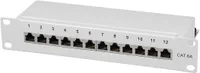 LogiLink Professional NP0052 Panel krosowy LogiLink 10" kat. 6A, 12 portów, jasnoszary, 1U