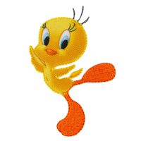 Looney Tunes Tweety - Aufnäher, Bügelbild, Aufbügler, Applikationen, Patches, Flicken, Zum Aufbügeln, Größe: 7,7 x 5,1 cm
