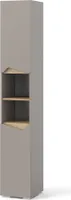 Vicco Badschrank Marelle, 30 x 180 cm mit Türen, und offenen Fächern, Greige/Artisan-Eiche