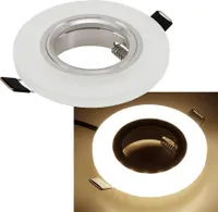 Glas Einbaurahmen GU10 Rahmen mit LED Beleuchtung Ø 90 mm 3000K Warmweiß