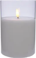 Lumineo LED Kerze Wachs Indoor Ø 10 x 15 cm