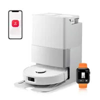 Roborock Qrevo Edge S5A Staubsauger Roboter 18.500 Pa(Upgrade von Qrevo master), Dual Anti-Tangle, 75℃ Heißwasser-Moppwäsche, Hebarem Wischmop Weiß
