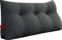 Ergonomisches Kopfteilkissen in Leinenoptik, Lesekissen, Keilkissen, Rückenkissen, Ruhekissen, Dekokissen