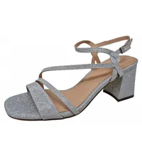 Menbur Damen Sandalette in Silber, Größe 37